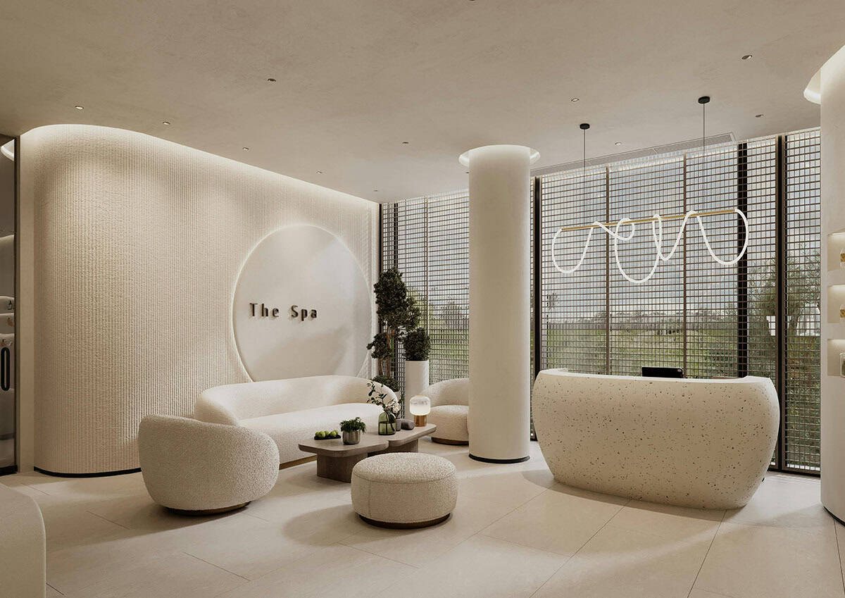 Modern med spa reception and treatment lobby